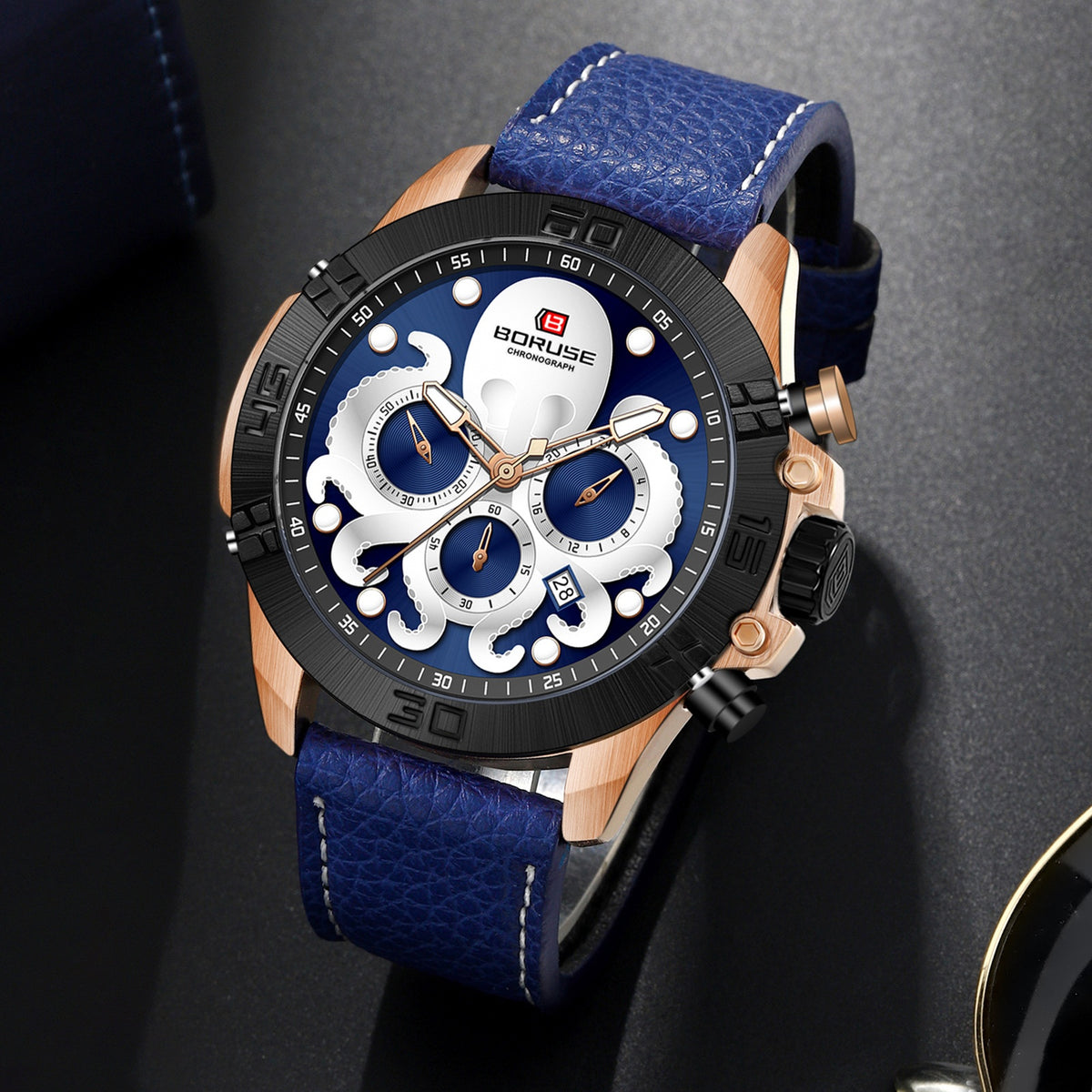 Octopus Waterproof Luminous Quartz Watch for Men