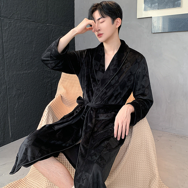 Velvet à double face Velvet de l'île extra-fine Velvet Bathrobe
