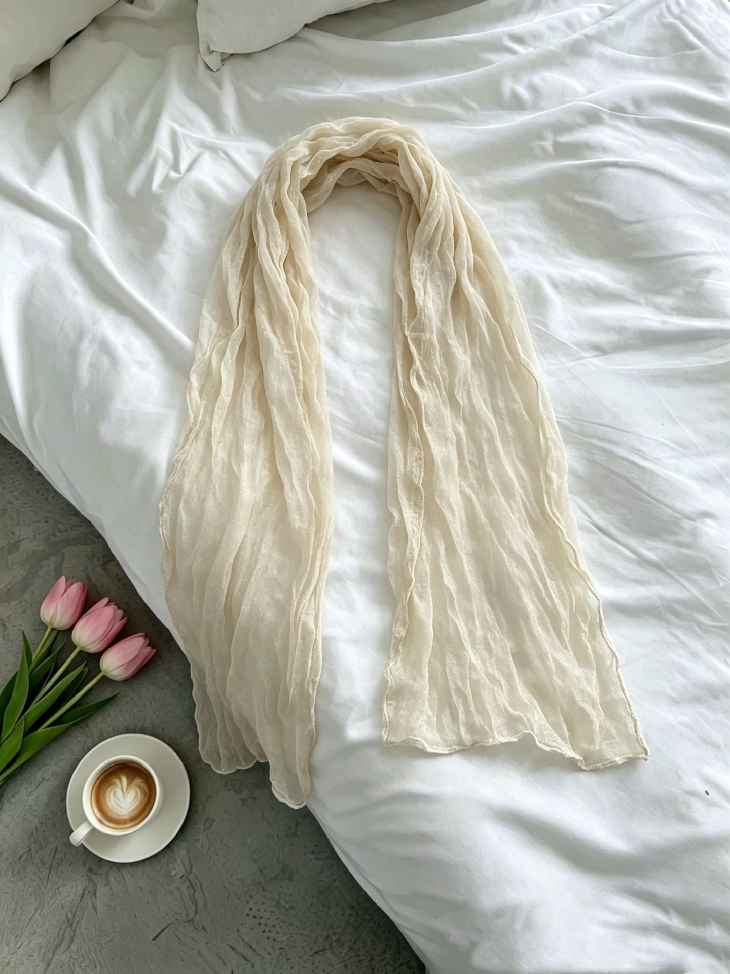 Femmes Versatile Solid-colore Cable-knit mince écharpe chaude pour le printemps et l'automne