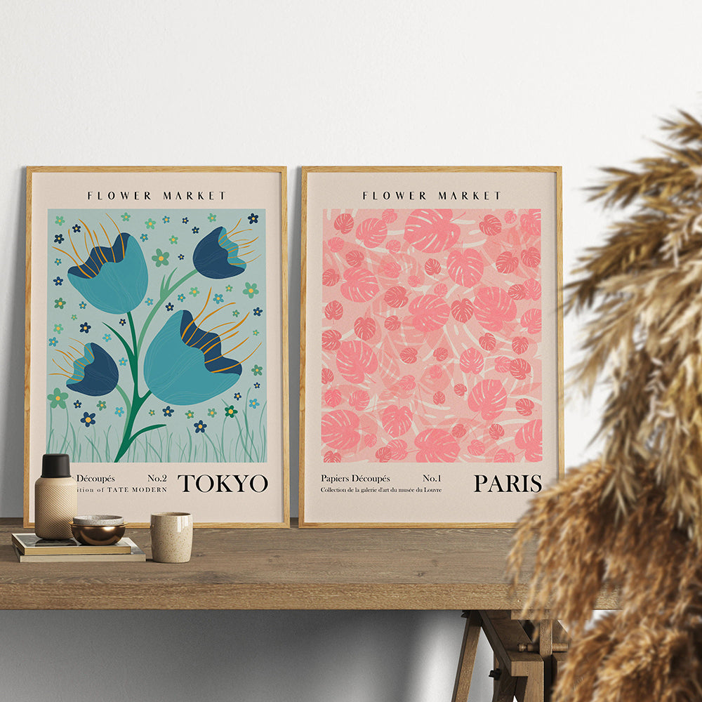 Floral Vintage Poster Canvas Imprimer Mural