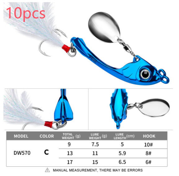 Lure String Lune Spinning Sequins Casting longue distance