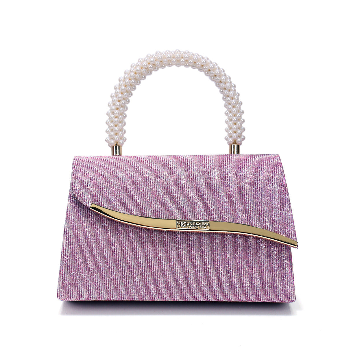 Petit sac carré avec détails de bande métallique