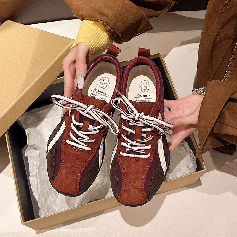 Femmes Classique Élégante Mode ronde orteil bloc bas talon Loafer en cuir Chaussures Élégante Versat