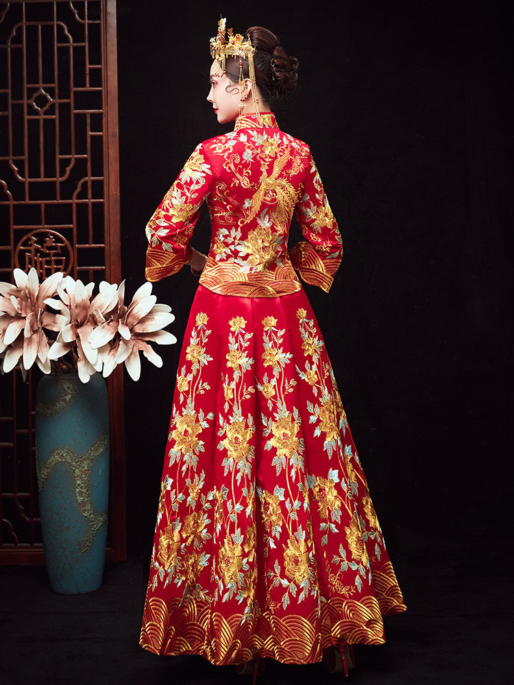 Dragon chinois et Phoenix ont une robe Chaplet et robe officielle Xiuhe