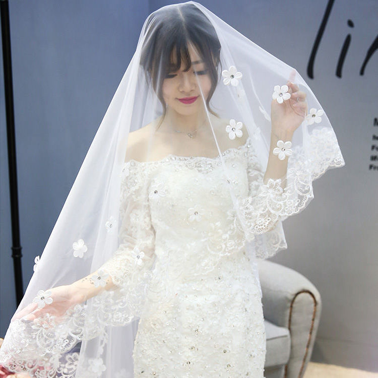 Style Veil Dentelle Coréenne Veil Pétal