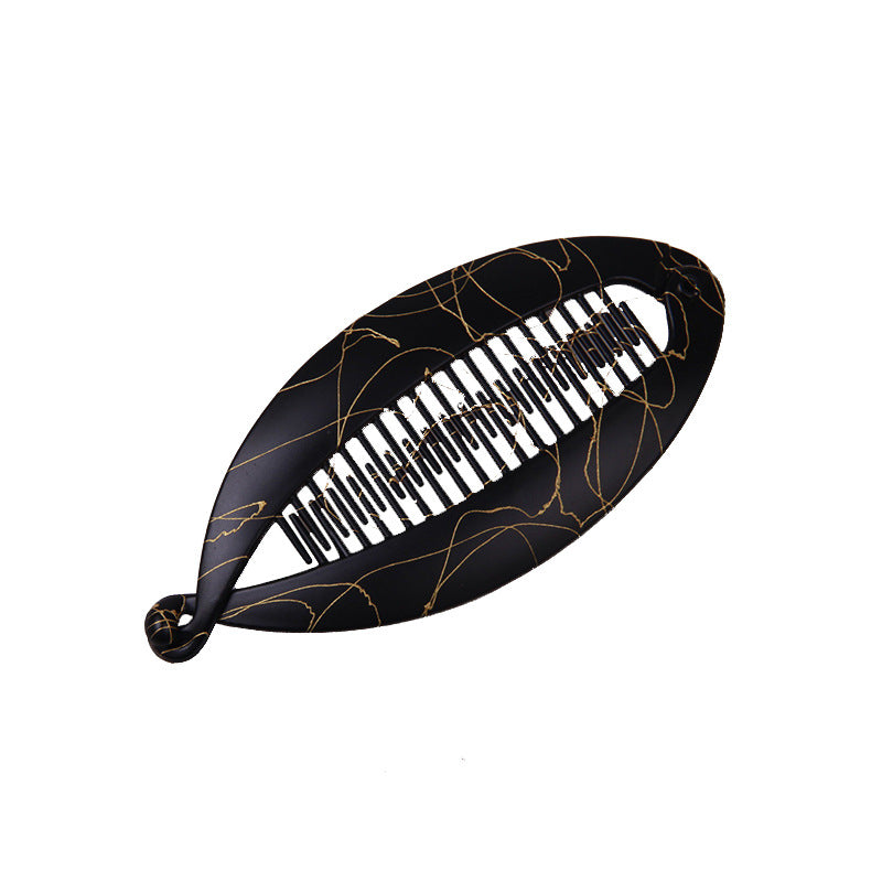 Lentilles à queue de cheval Grandes couleurs brossées de couleur plate de poisson Clip Barrettes