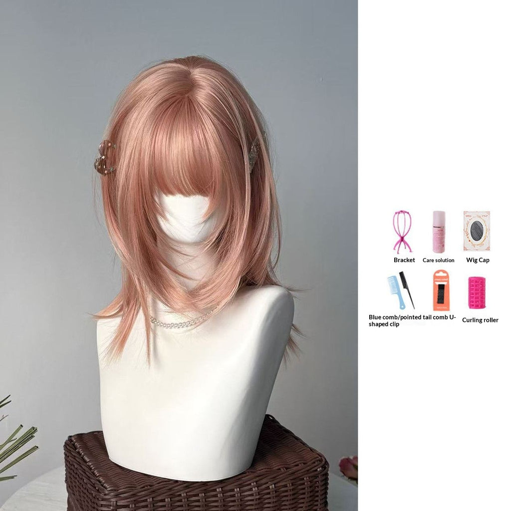 Été Mullet cheveux courts Perruque pleine tête