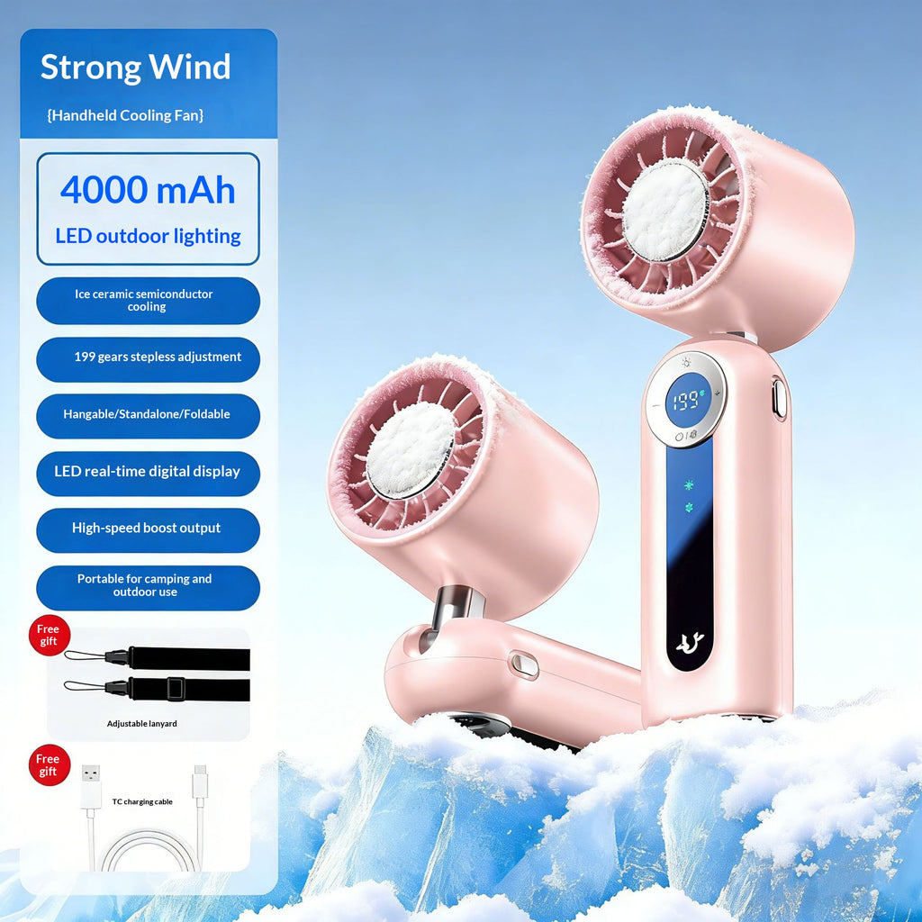 Handheld Portable Outdoor Digital-display Mini ventilateur