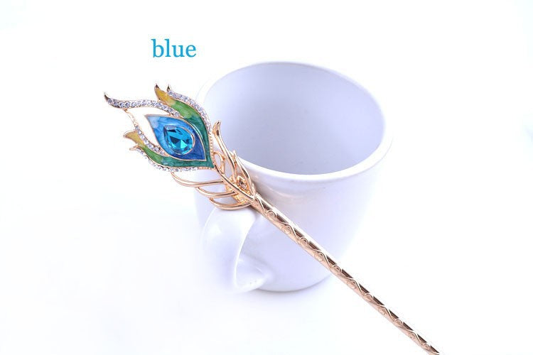 Rétro Hairpin Peacock Feather Styling Hairpin