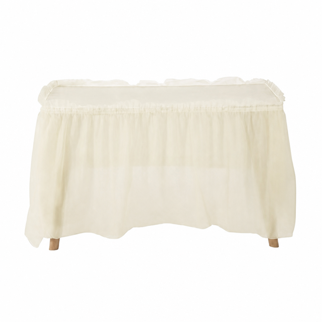 PEVA Jupe de table autocollante imperméable à l'huile-proof jetable skirting pour le mariage de fête