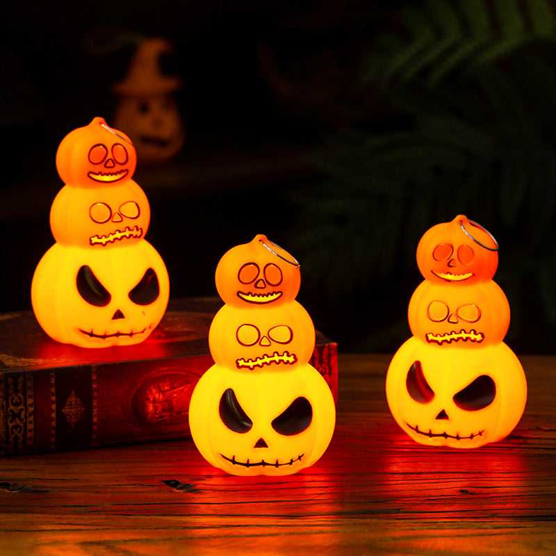 Lanterne de citrouille d'Halloween Portable Citrouille d'Halloween Ornements Pilaires Décorations d'Halloween
