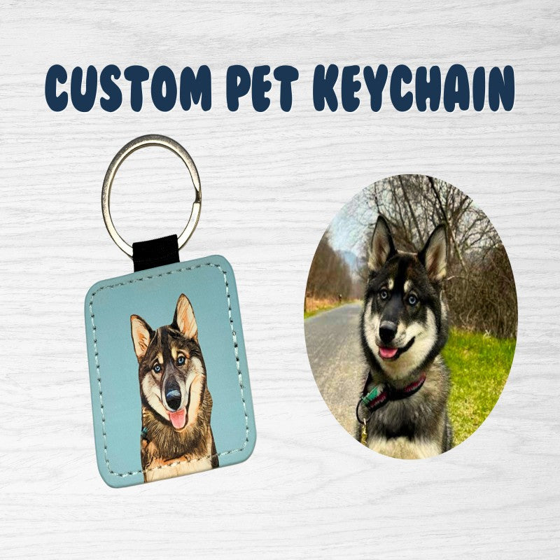 Porte-clés personnalisé pour animaux de compagnie photos petit pendentif