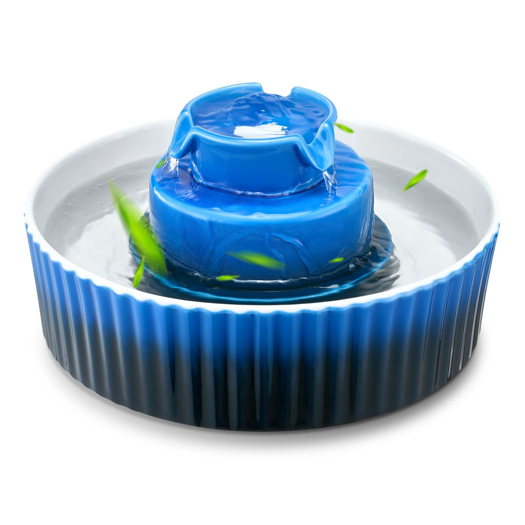 Fontaine d'eau pour chats en céramique 2.1L/71oz Fontaine pour chats et chiens