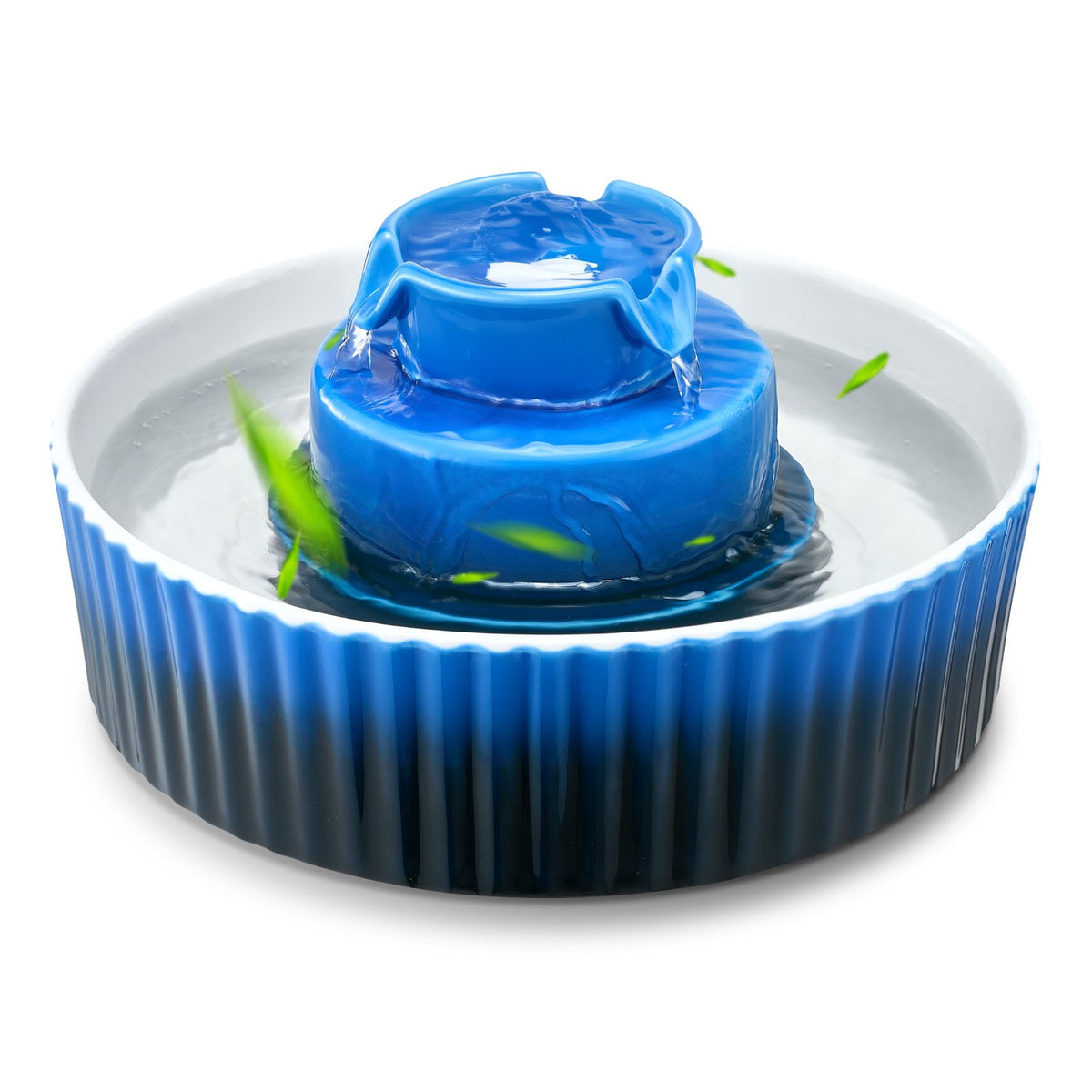 Fontaine d'eau pour chats en céramique 2.1L/71oz Fontaine pour chats et chiens