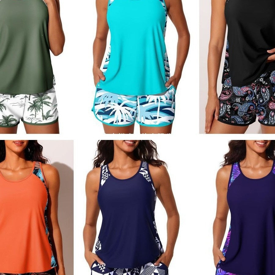 Ensemble de maillots de bain à deux pièces de style Vest
