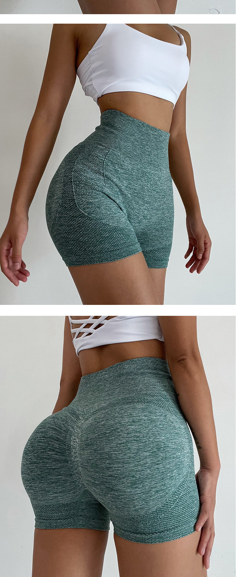 Short de yoga Honey Hip High-waist Séchage rapide Seamless Waist Slimming et Hip Lifting Thre