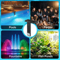 SANSI Solar Poolside RGB Light avec télécommande rechargeable IP68 Waterproof Pool Light pour Ing