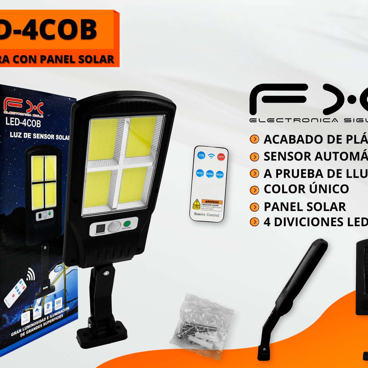 Lumière solaire de jardin Led - Capteur à quatre zones