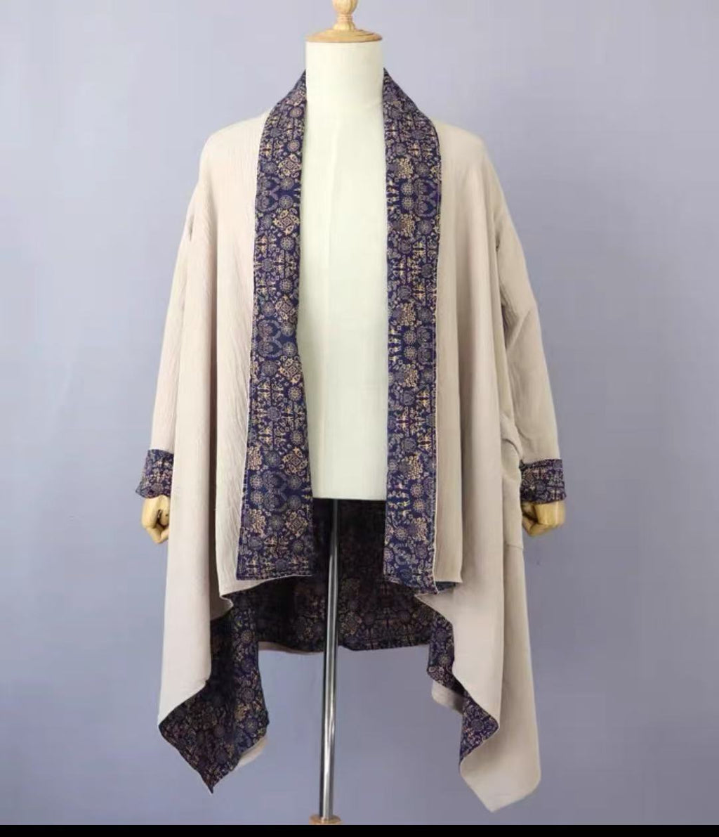 Manteau à manches longues à double assise pour hommes