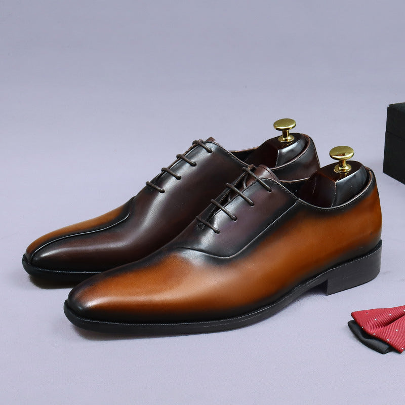 Hommes Forme en cuir chaussures en style britannique avec un color-block design