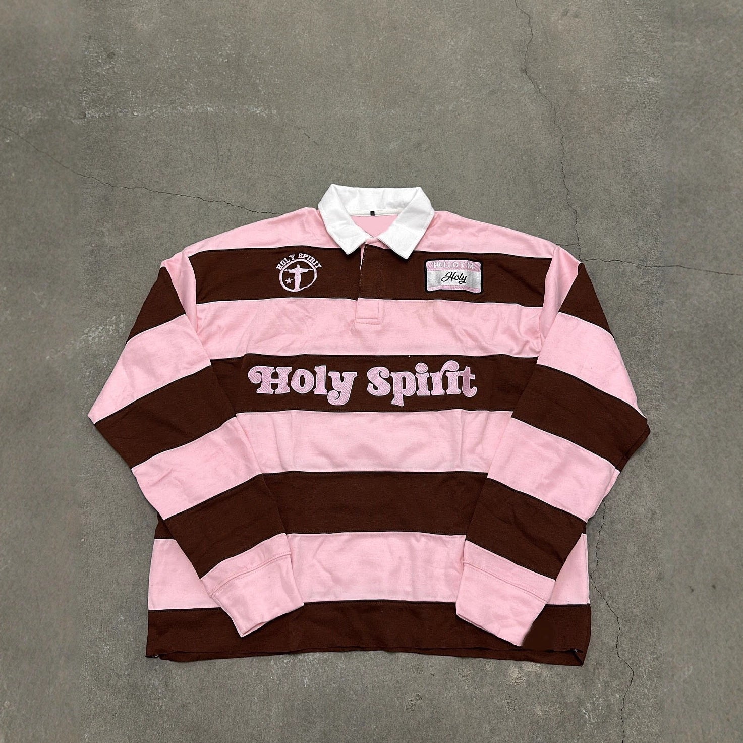 T-shirt rayé rétro avec haut de broderie lettre