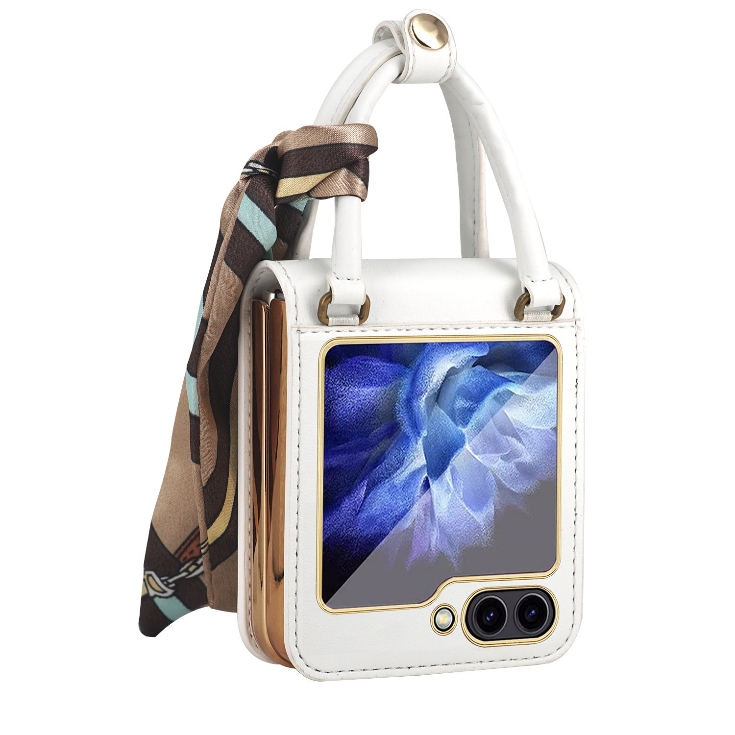 Sac à main électroplaqué Flip5 ornement ruban Une pièce Hinge housse de protection