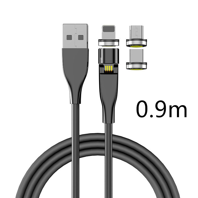 Trois en un câble de données 540 Rotation Sphérique Magnétique Charge