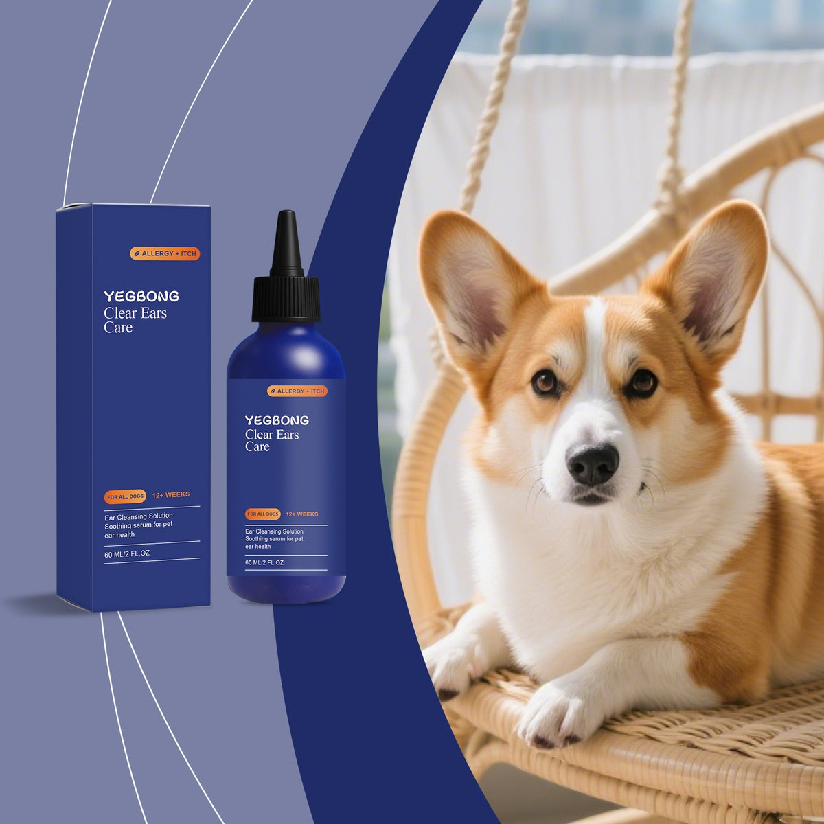 Yegbong Dog Ear Cleaner contient de la menthe pour doux