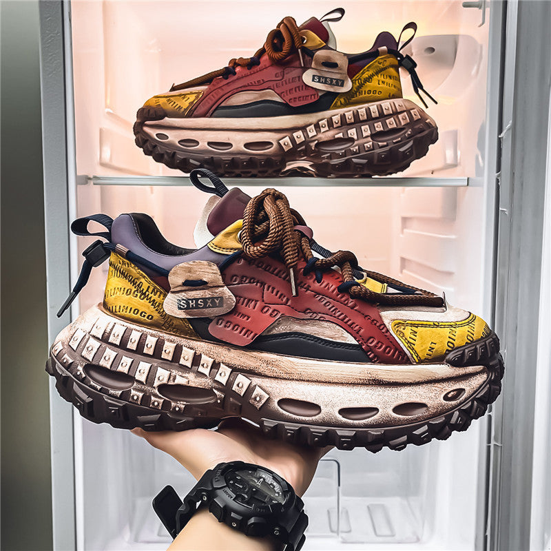 Chaussures casuales de plus en plus épaisses pour hommes