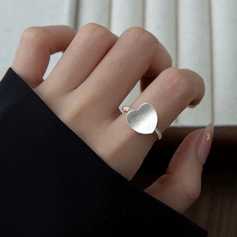 925 Argent Sterling Irrégulier Anneau Géométrique Femme Année Niche Design Sens Mode P