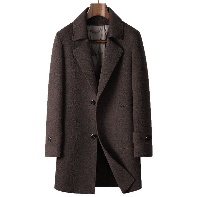Men's Coat Automne et hiver Demi-longueur Détachement Goose Blanche Descente Inner Youth High-end B