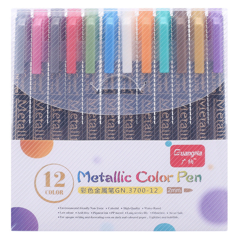 Couleur noir carte album couleur métal stylo