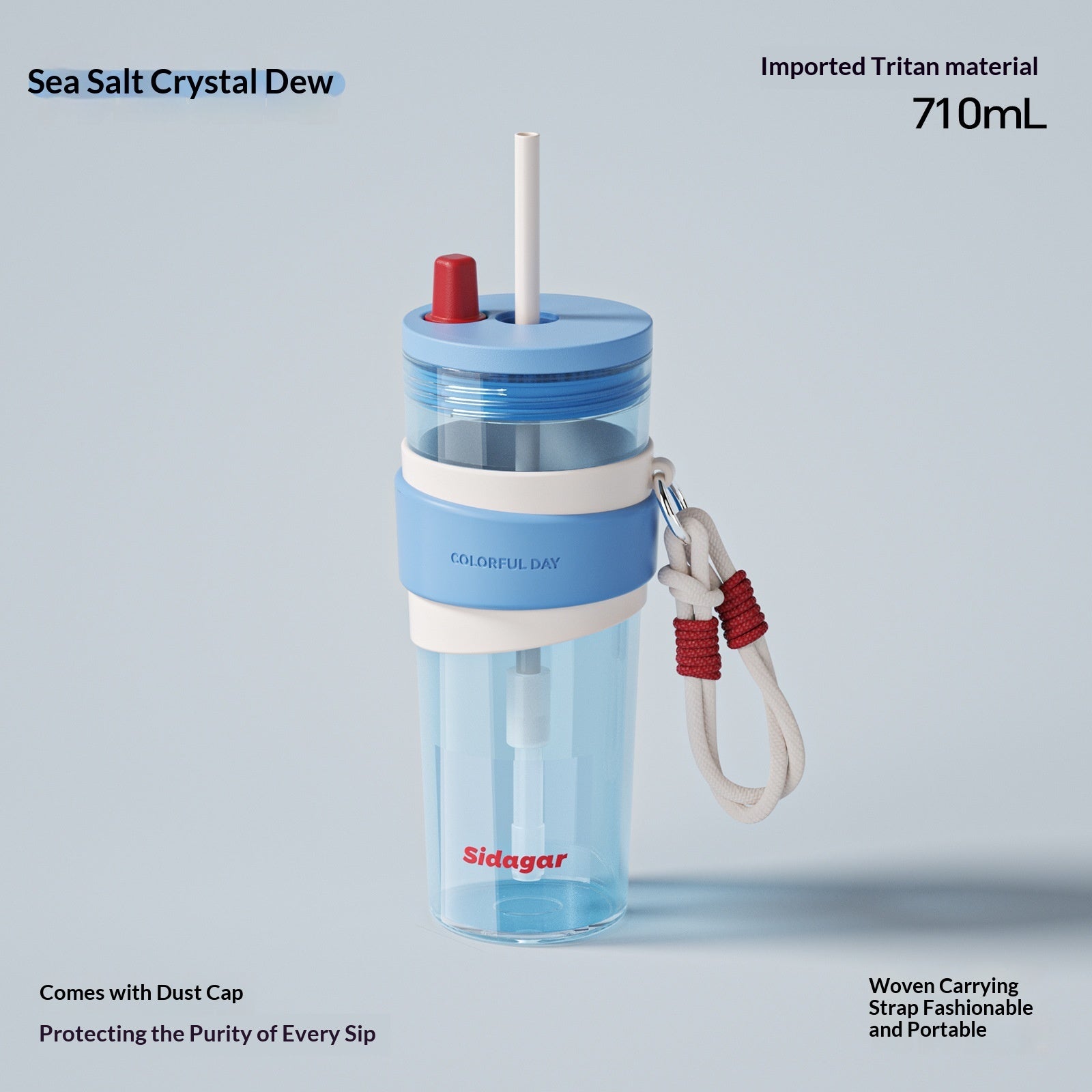 Grande capacité en plastique portable voiture et bouteille d'eau de sport