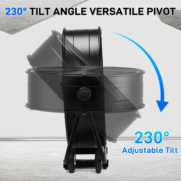 Ventilateur de refroidissement industriel avec inclinaison réglable 91.50 X 22.50 X 87.00 Cm