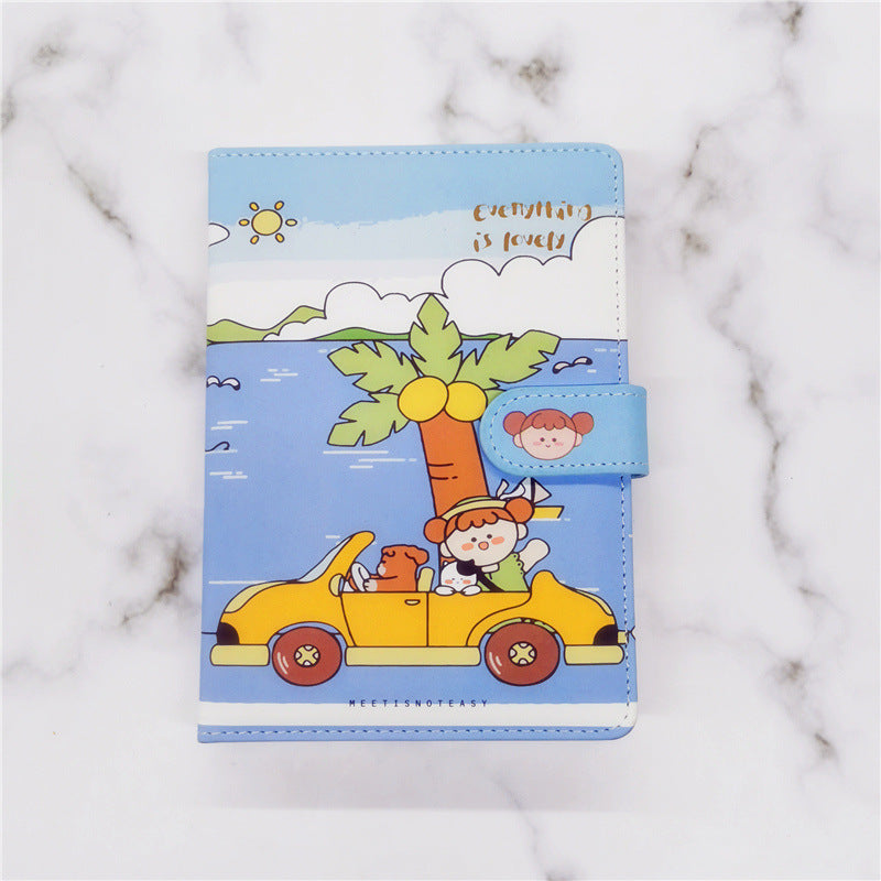 Ledger de la main mignon A5PU couleur Notepad de page