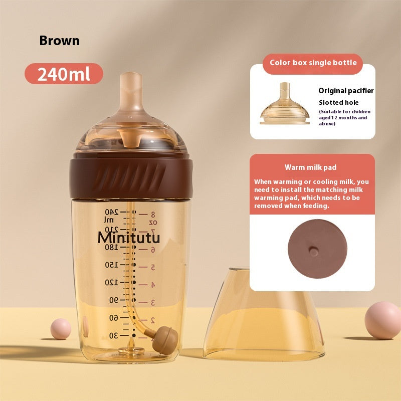 Nouveau-né PPSU Bouteilles d'alimentation à détection de température Anti-flatulence Choke Proof