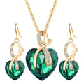 Boucles d'oreilles en cristal de zircon en faux-cœur