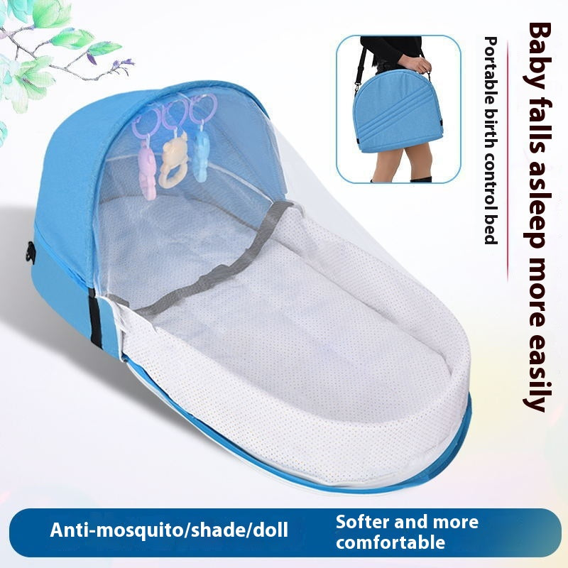 Lit bébé anti-pression pliable portable dans un nouveau-né Isolation Bionic Travel Crib