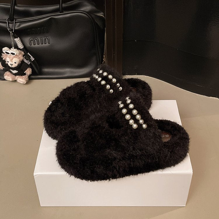 Pantoufles à chaussons à pli unique pour femmes