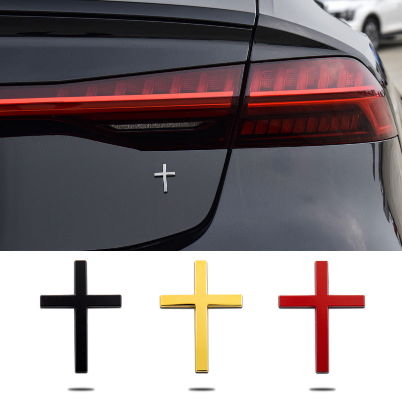 Autocollant en métal 3D Cross Bumper Stickers