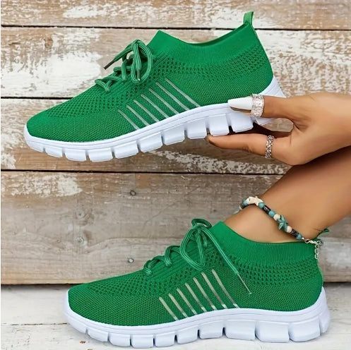 Femmes Respirant Sneaker High-cut Lace-up Platform Chaussures Casual