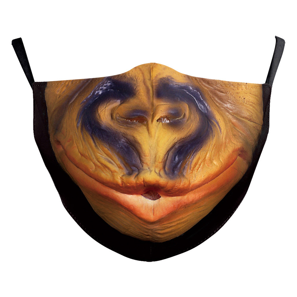 Wansheng impression numérique visage animal tigre oreille suspension masque double couche