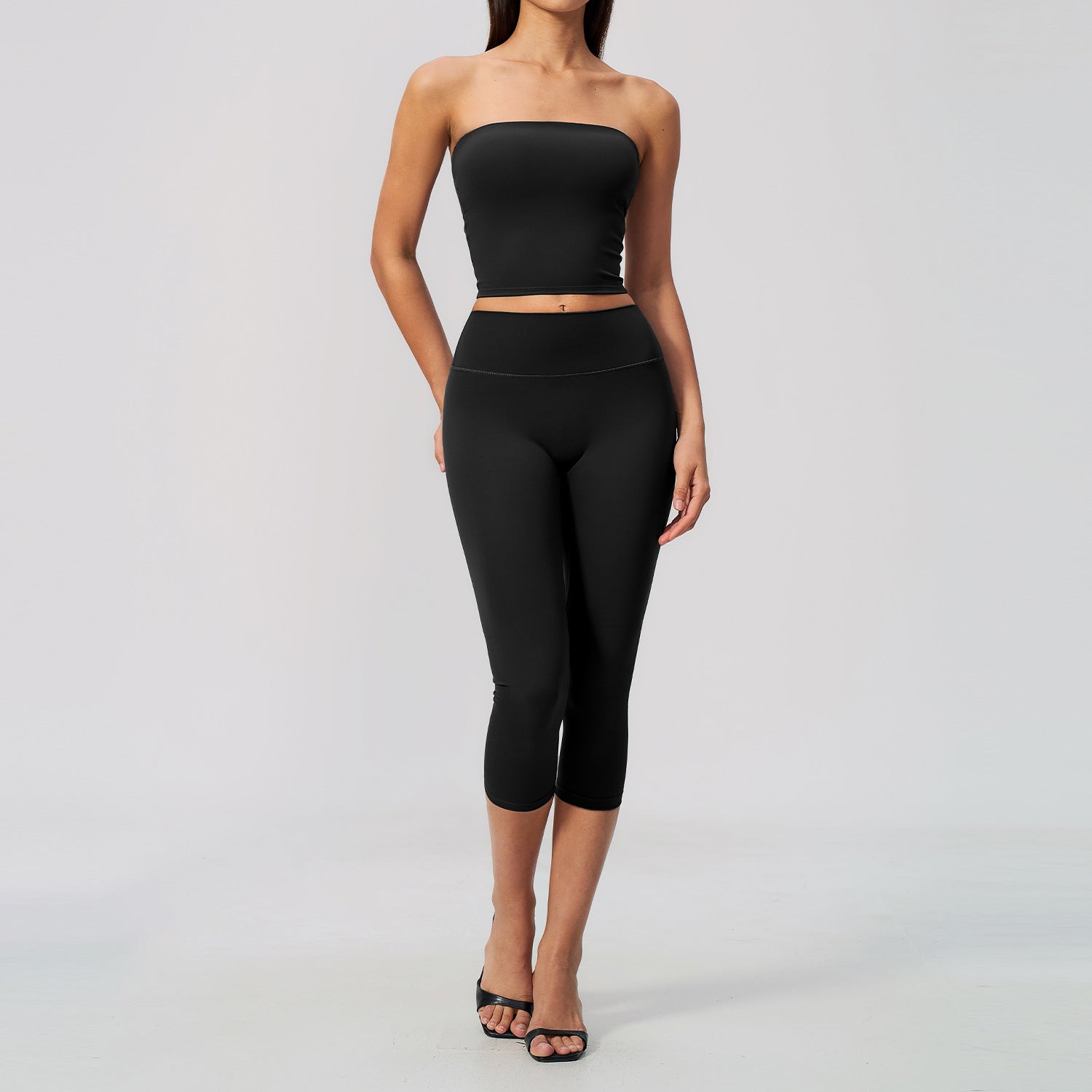 Ensemble de costumes de yoga avec coussin de poitrine pour limer et lever les fesses