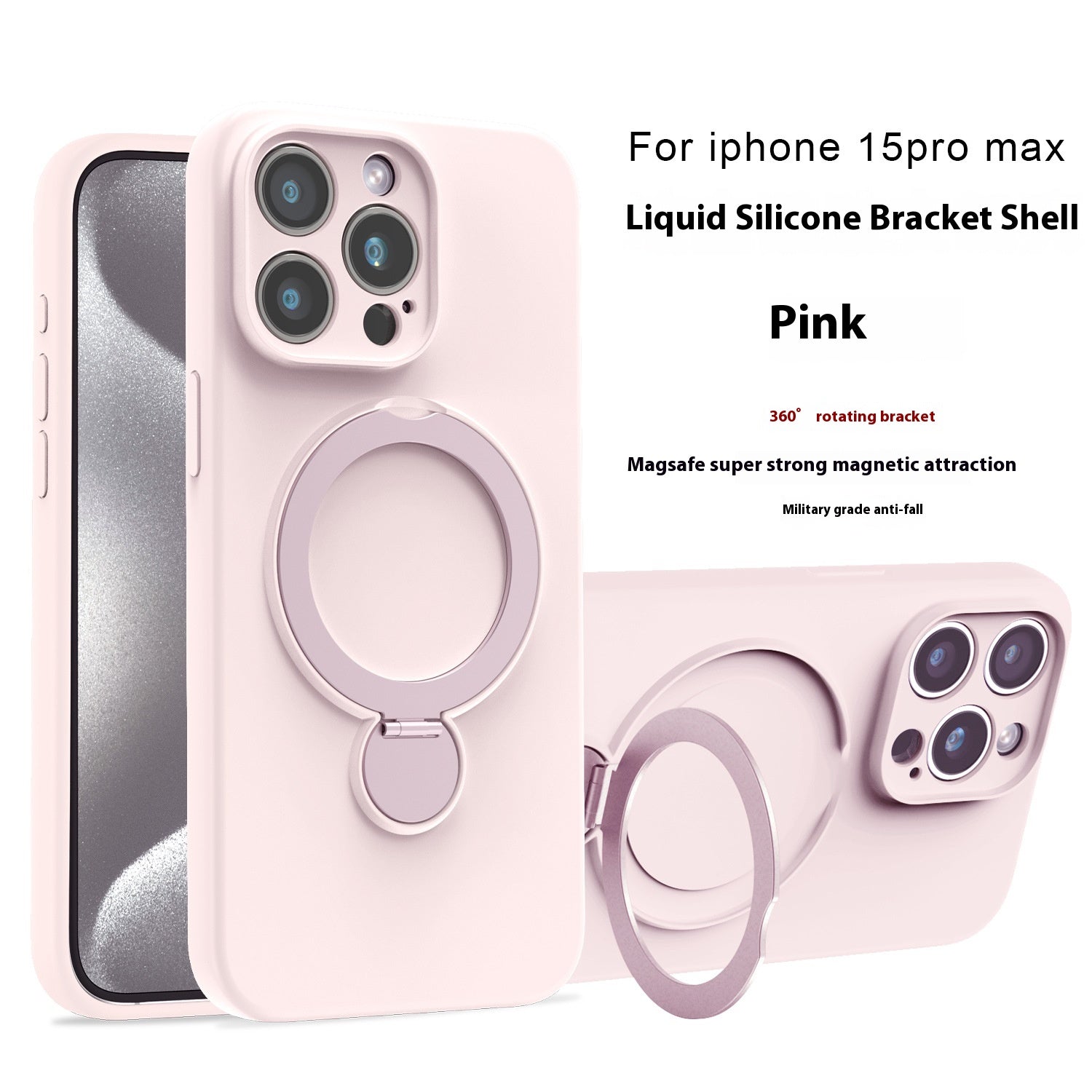 Boîtier de téléphone magnétique en silicone liquide applicable anti-chute