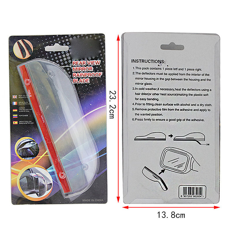 Voiture Vue arrière Miroir Protection contre la pluie Sourcils 2 pièces