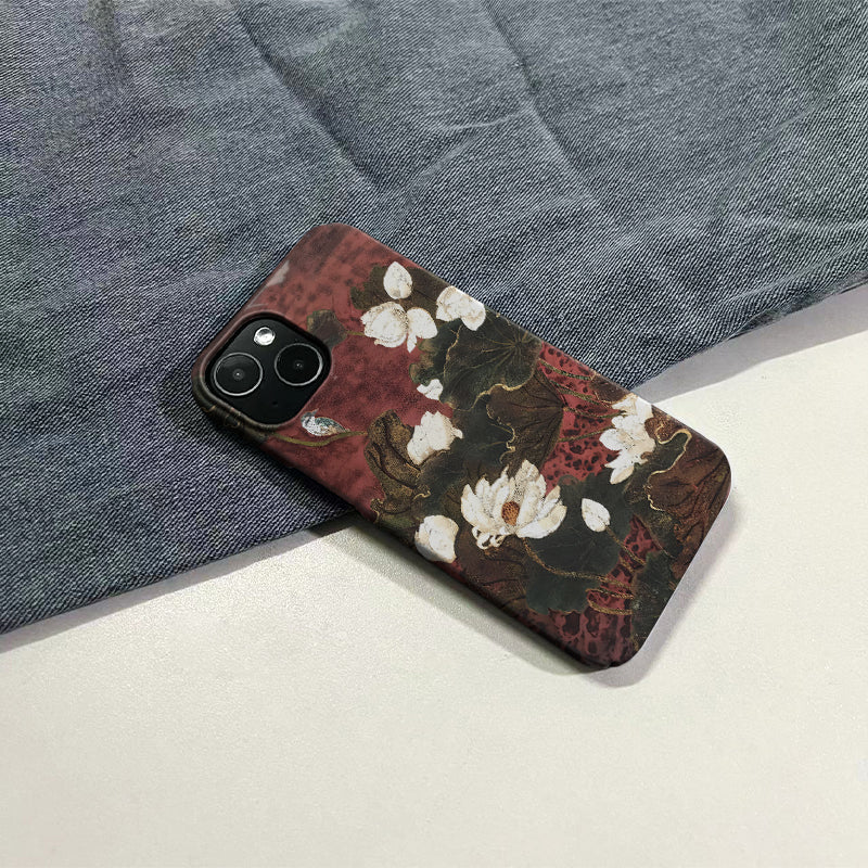 Style chinois blanc Lotus Case Design Sens Niche 15 aspiration magnétique