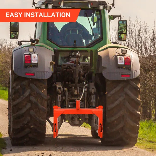 Adaptateur 3 Pt Quick Hitch pour tracteur à boulons réglable de catégorie 1 et 2 W 3000lb