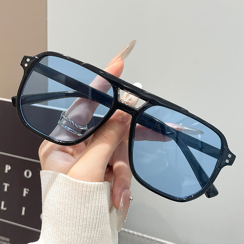Lunettes de soleil à double pont carrées