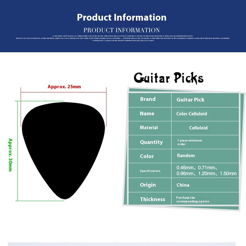 Pick de guitare populaire Ukulele bakélite