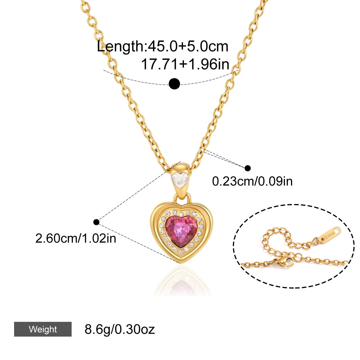 Collier en acier inoxydable en titane pour femmes